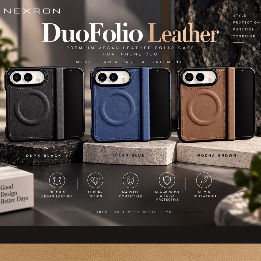 NEXRON DuoFolio Leather for iPhone Duo