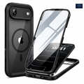 NEXRON 360 UltraGuard Case with Built-In Screen Protector for iPhone 17 Air(Black)