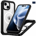 NEXRON 360 UltraGuard Case with Built-In Screen Protector for iPhone 14(Black)