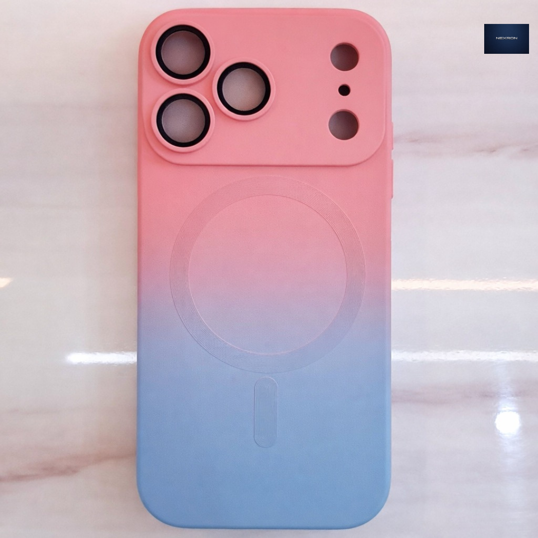 NEXRON DualTone(Pink+Blue) MagSafe Lens Case for iPhone 17 Pro