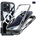 NEXRON 360 UltraGuard Case with Built-In Screen Protector for iPhone 14 Pro(Black)