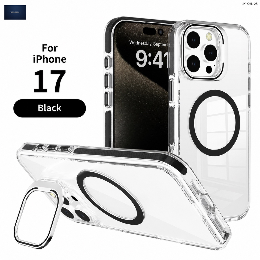 NEXRON CrystalArmor Stand Case for iPhone 17