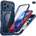 NEXRON 360 UltraGuard Case with Built-In Screen Protector for iPhone 18 Pro(Deep Blue)