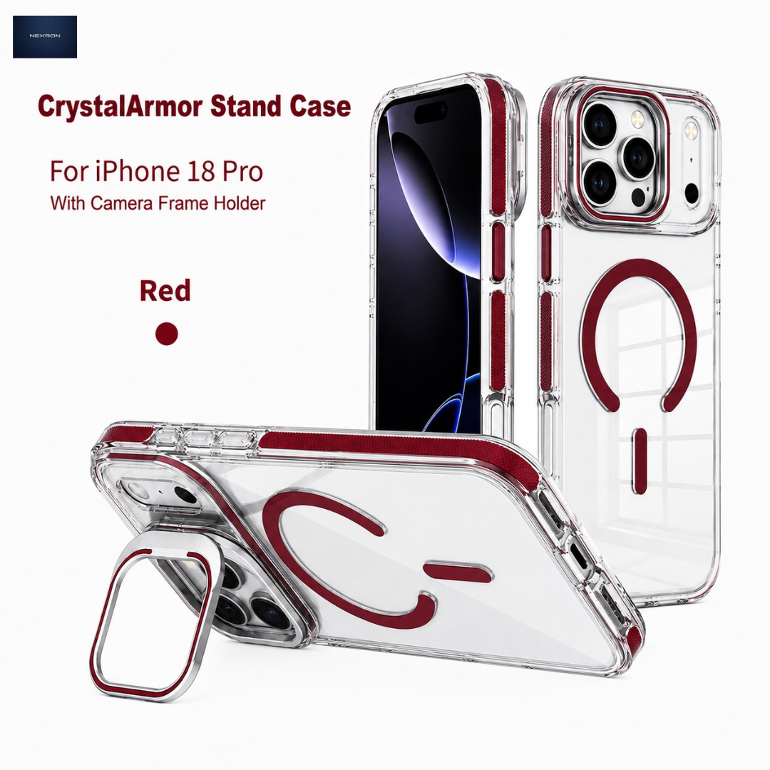 NEXRON CrystalArmor Stand Case for iPhone 18 Pro