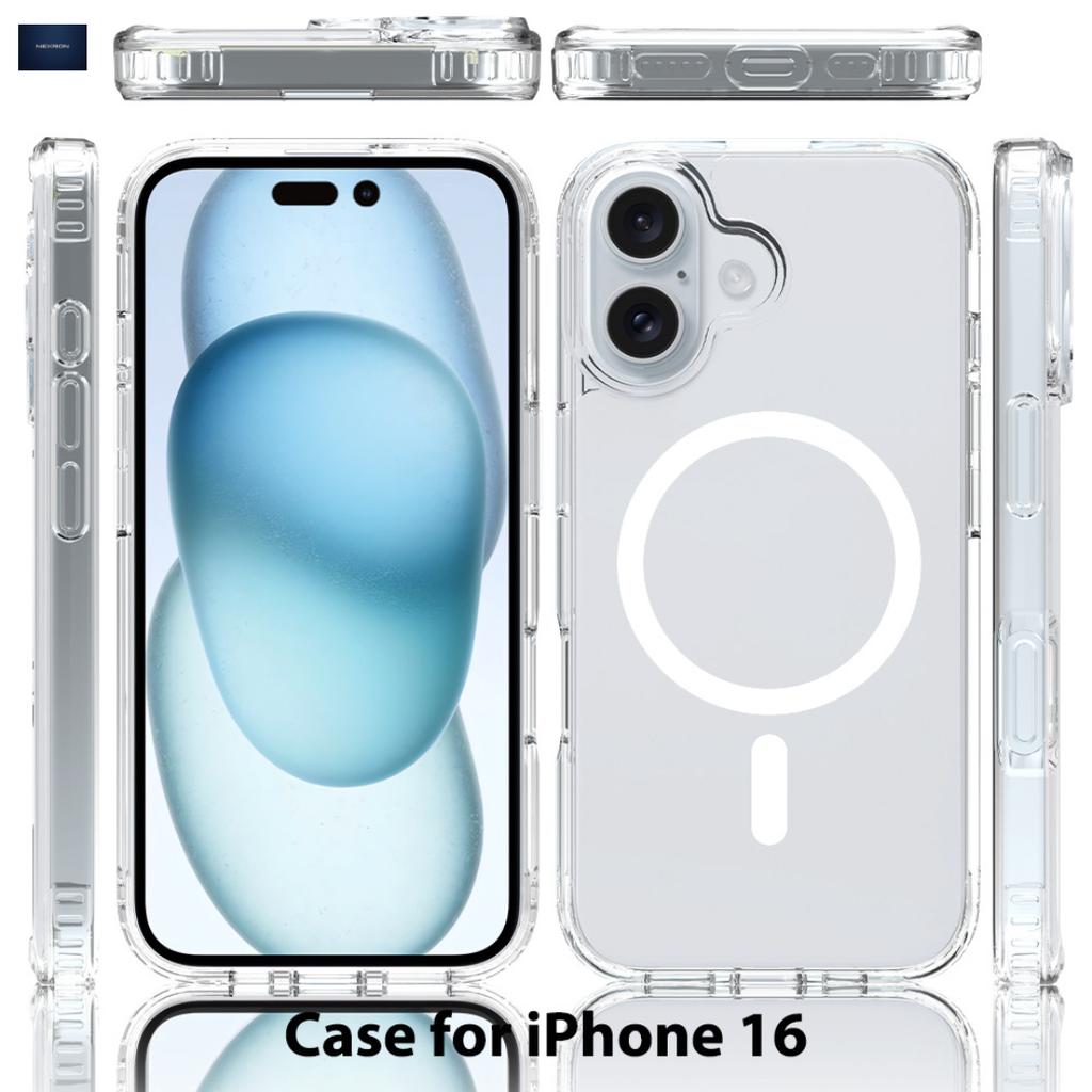 NEXRON Crystal Clear Anti-Yellow Case for iPhone 16