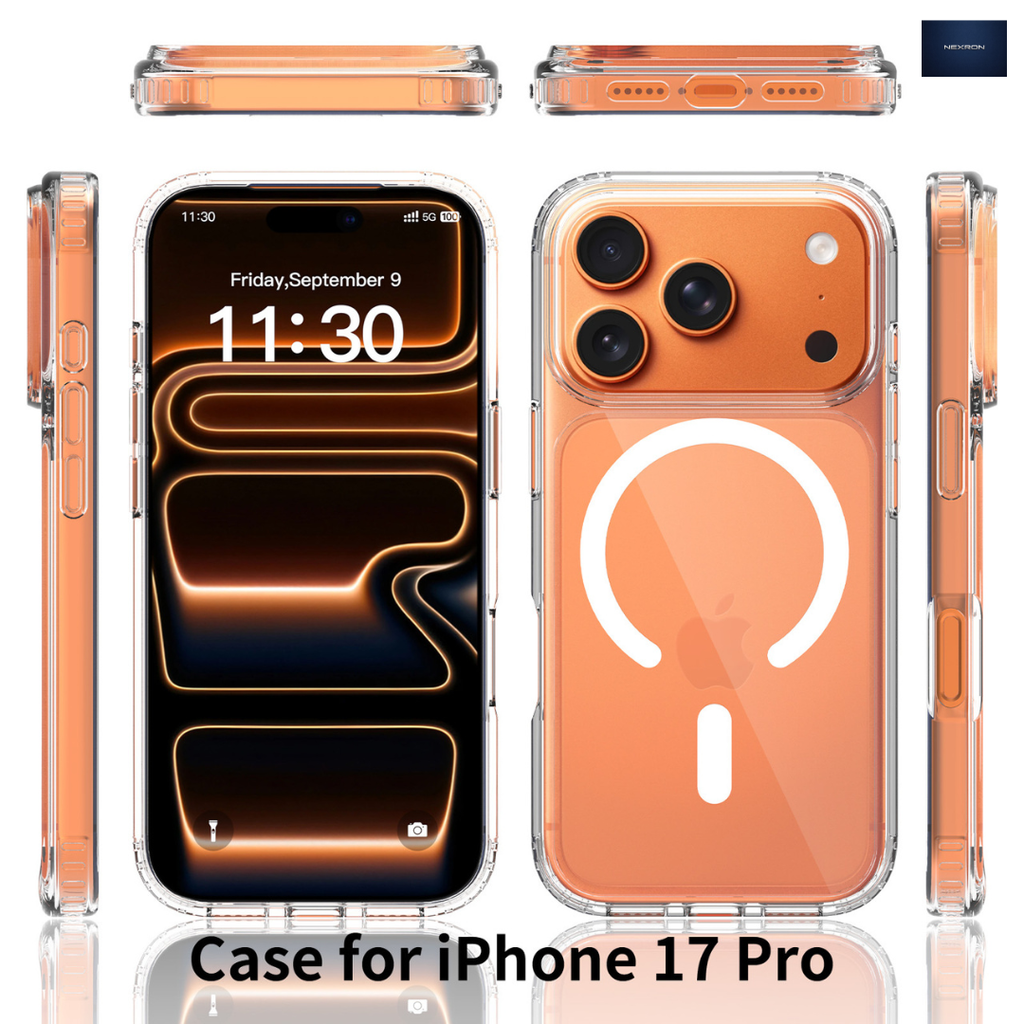 NEXRON Crystal Clear Anti-Yellow Case for iPhone 17 Pro