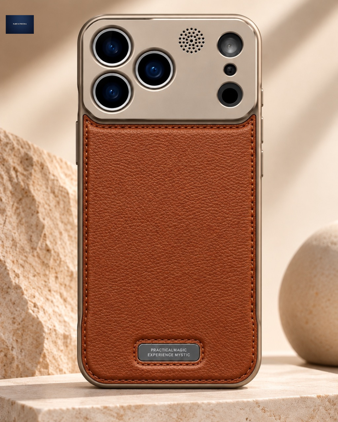 NEXRON PureAura Leather Case for iPhone 18 Pro