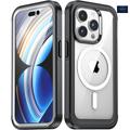 NEXRON 360 UltraGuard Case with Built-In Screen Protector for iPhone 16 Pro(Black)