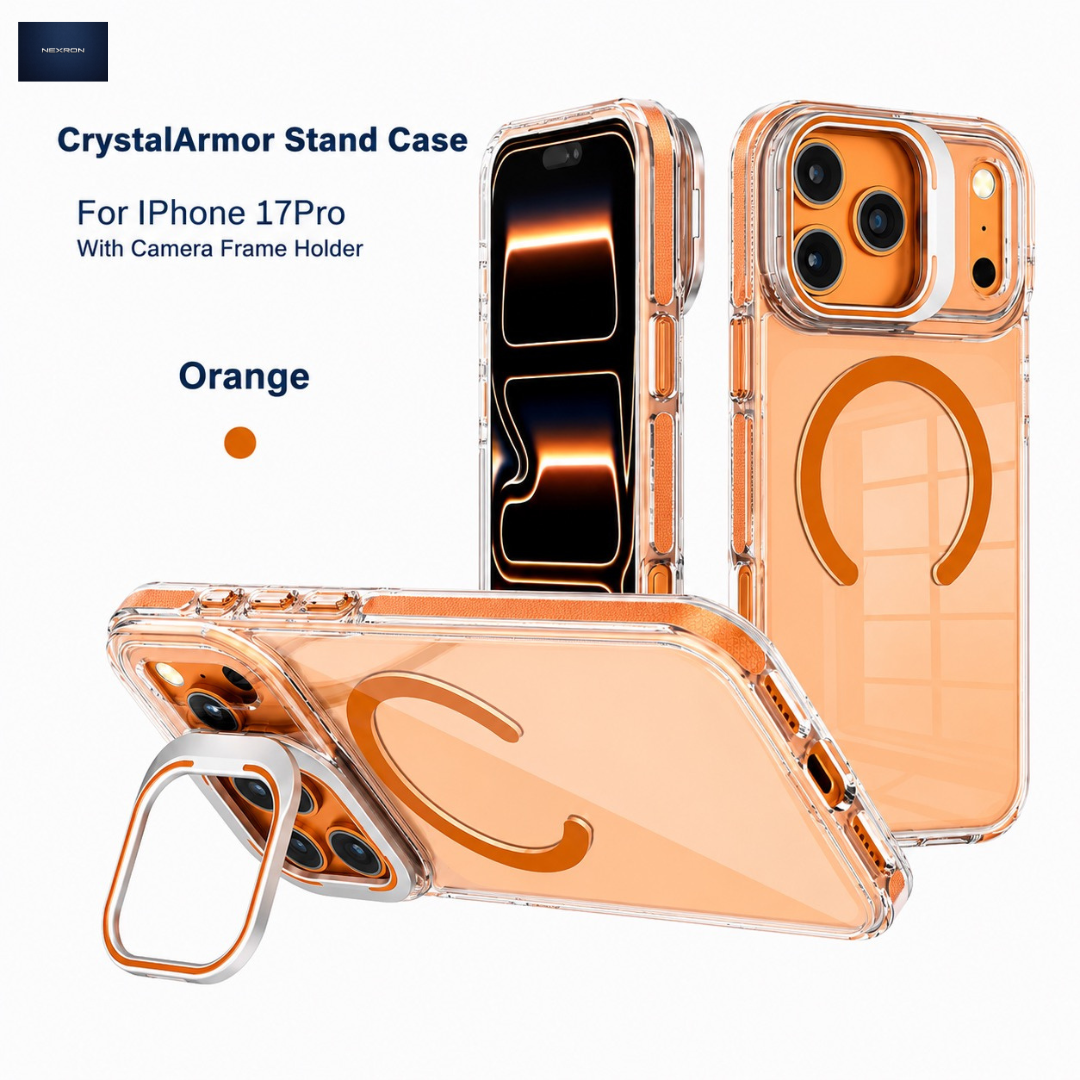 NEXRON CrystalArmor Stand Case for iPhone 17 Pro