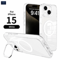 NEXRON CrystalArmor Stand Case for iPhone 15
