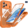 NEXRON 360 UltraGuard Case with Built-In Screen Protector for iPhone 17 Pro(Orange)