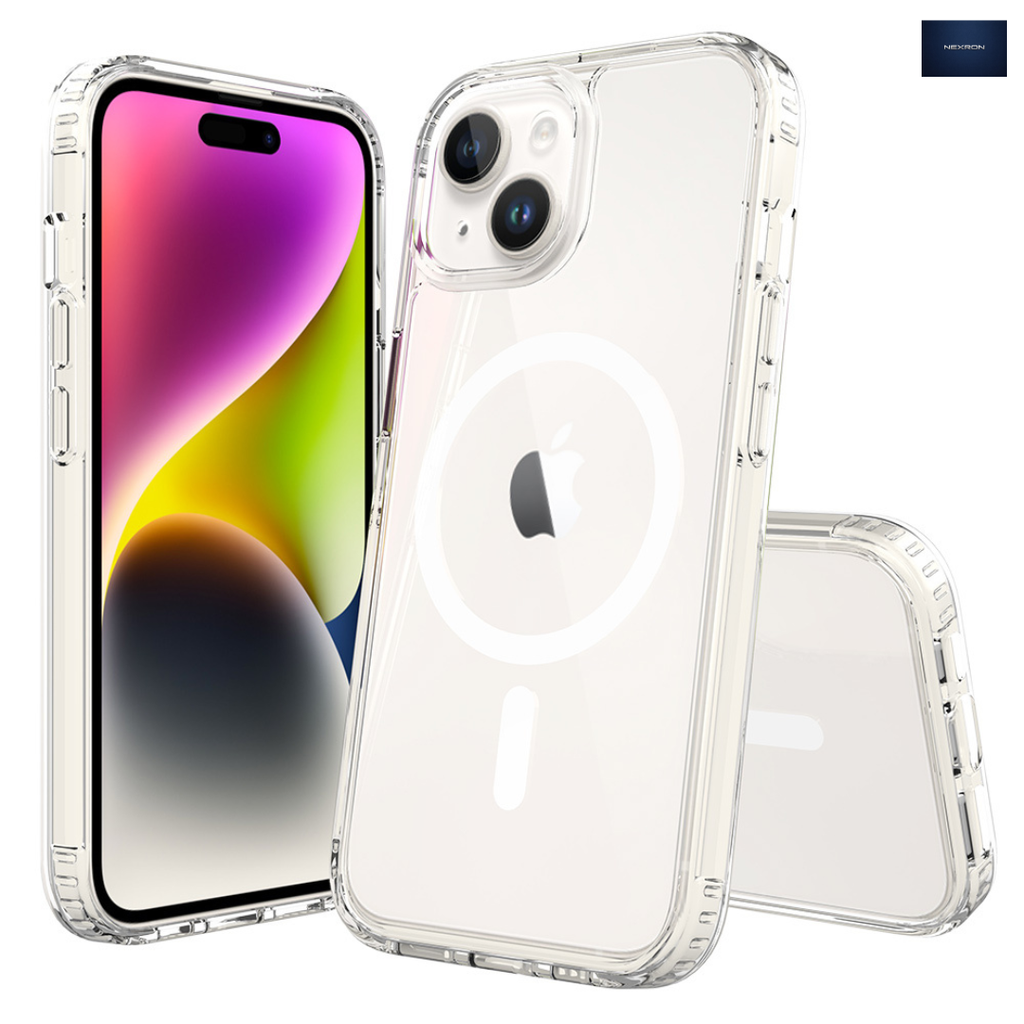 NEXRON Crystal Clear Anti-Yellow Case for iPhone 15