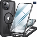 NEXRON 360 UltraGuard Case with Built-In Screen Protector for iPhone 15 Plus(Black)
