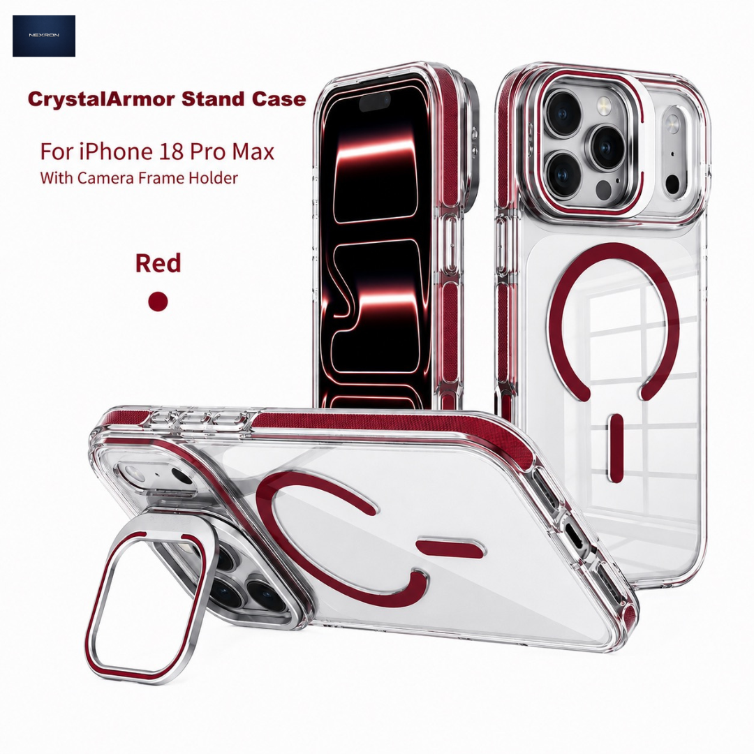 NEXRON CrystalArmor Stand Case for iPhone 18 Pro Max