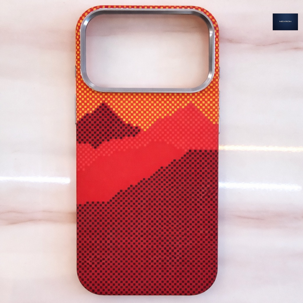 NEXRON Mountains MagSafe Grip Case iPhone 17 Pro Max Orange