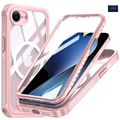 NEXRON 360 UltraGuard Case with Built-In Screen Protector for iPhone 16E(Pink)