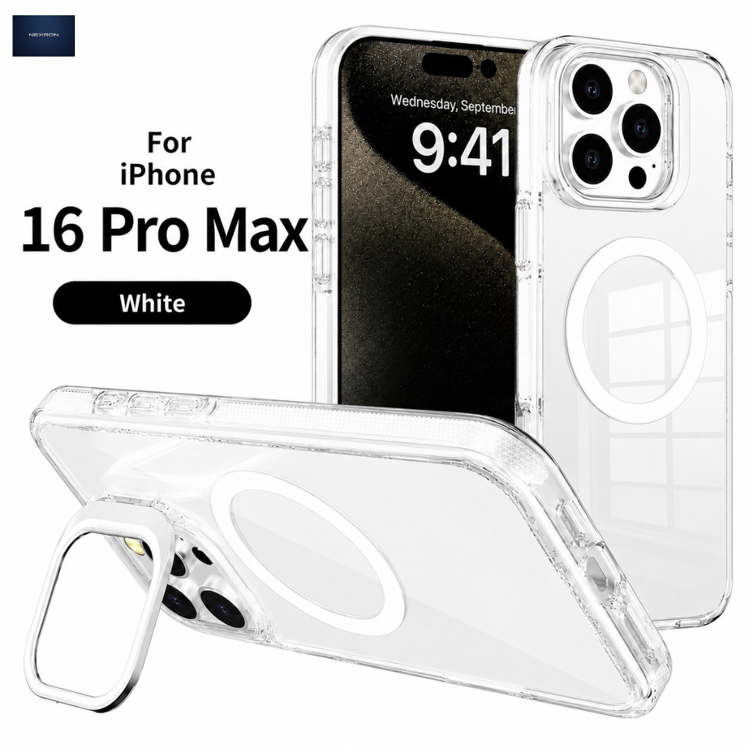 NEXRON CrystalArmor Stand Case for iPhone 16 Pro Max