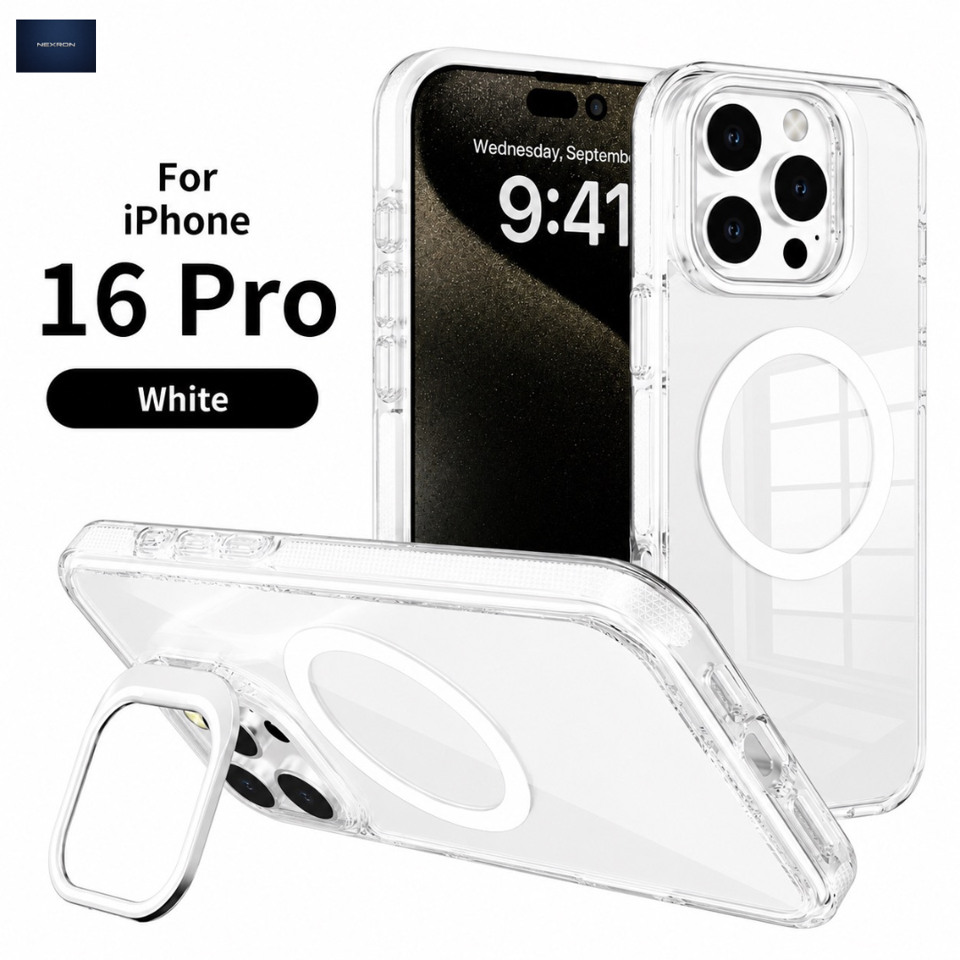 NEXRON CrystalArmor Stand Case for iPhone 16 Pro