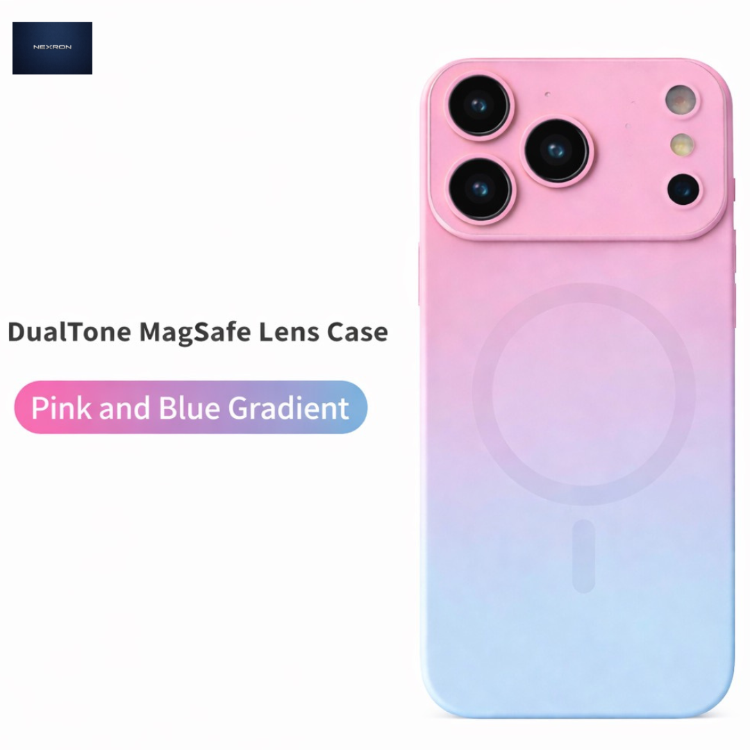 NEXRON DualTone(Pink+Blue) MagSafe Lens Case for iPhone 17 Pro