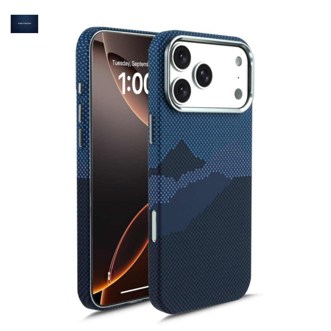 NEXRON Mountains MagSafe Grip Case iPhone 17 Pro Blue