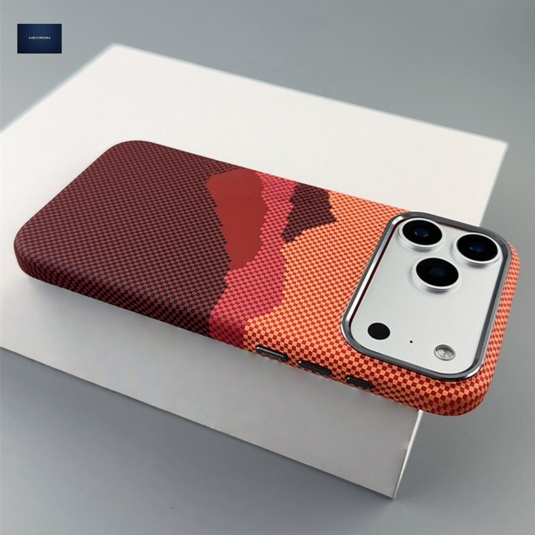 NEXRON Mountains MagSafe Grip Case iPhone 17 Pro Max Orange