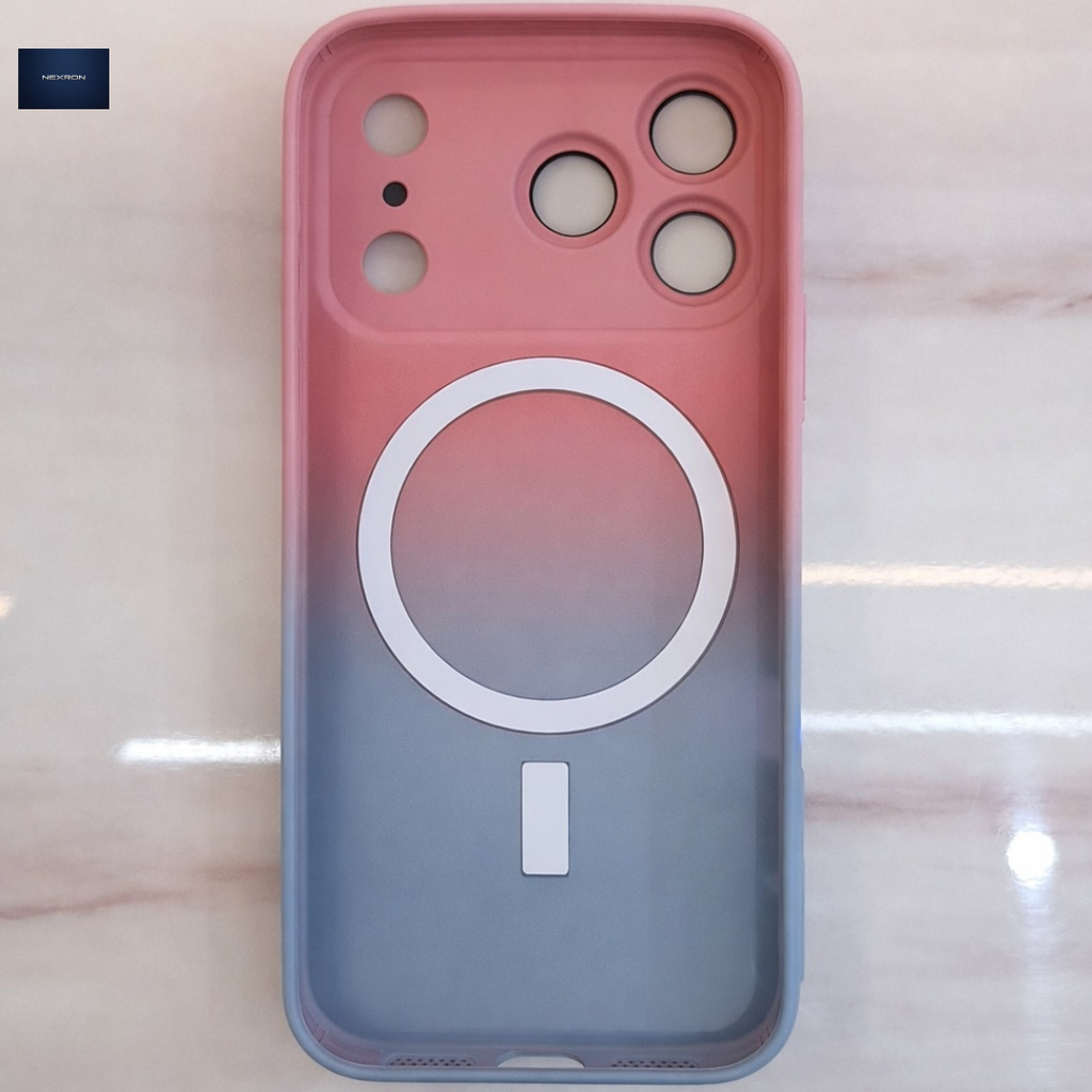 NEXRON DualTone(Pink+Blue) MagSafe Lens Case for iPhone 17 Pro