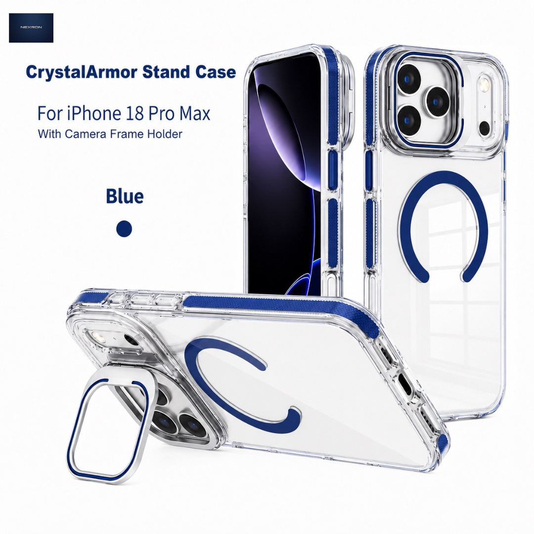 NEXRON CrystalArmor Stand Case for iPhone 18 Pro Max