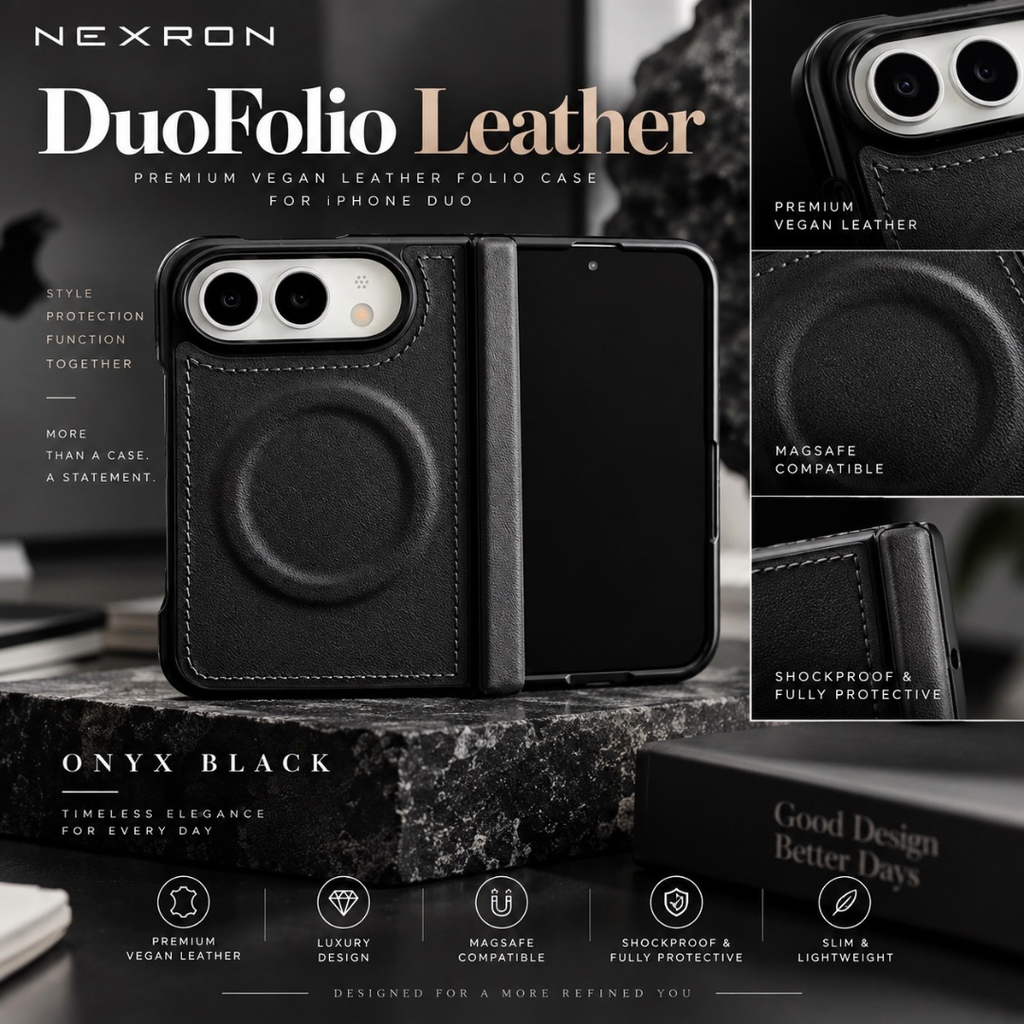 NEXRON DuoFolio Leather for iPhone Duo