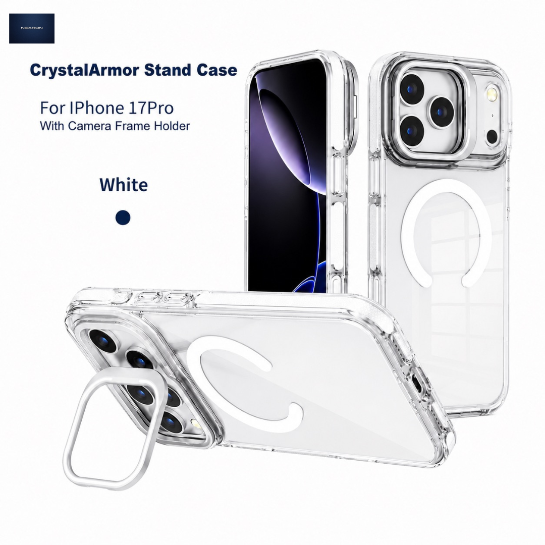 NEXRON CrystalArmor Stand Case for iPhone 17 Pro