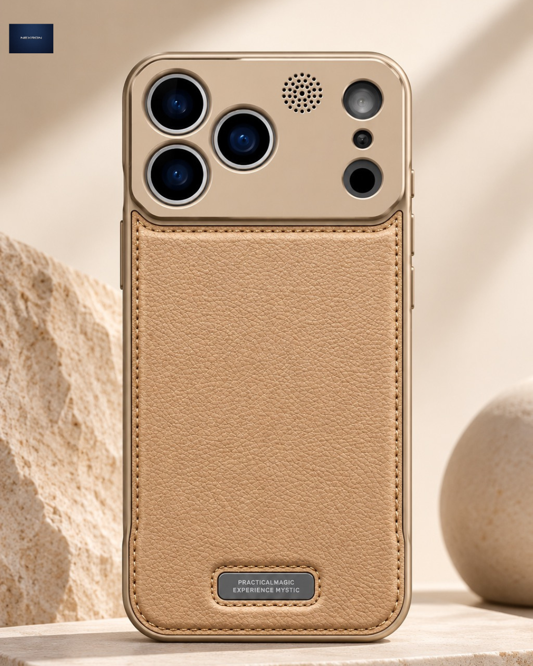 NEXRON PureAura Leather Case for iPhone 18 Pro