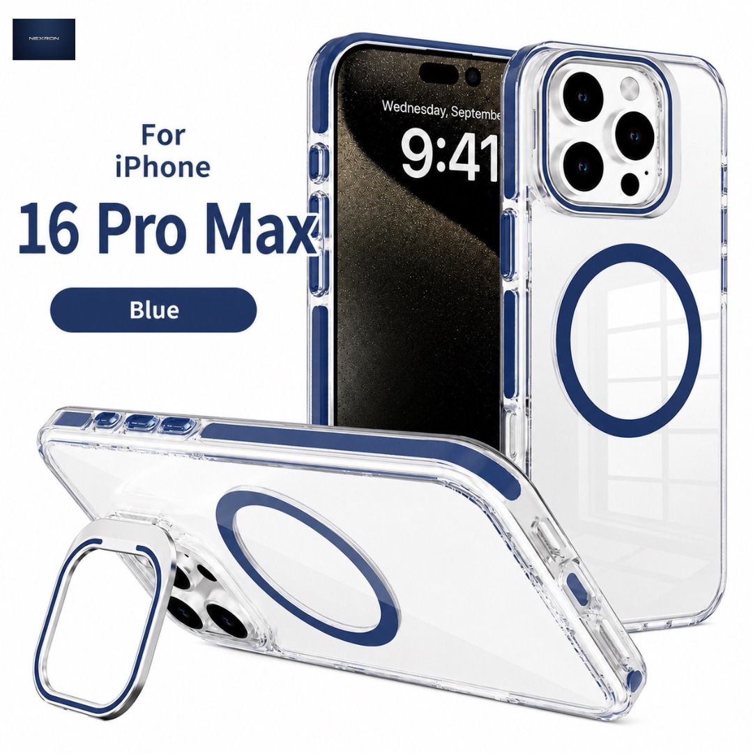 NEXRON CrystalArmor Stand Case for iPhone 16 Pro Max