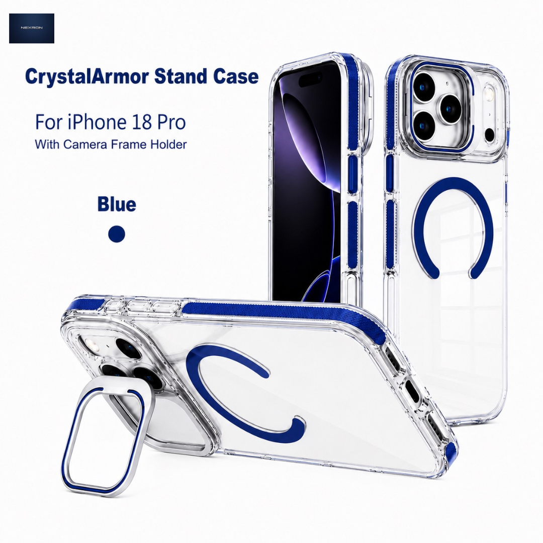 NEXRON CrystalArmor Stand Case for iPhone 18 Pro