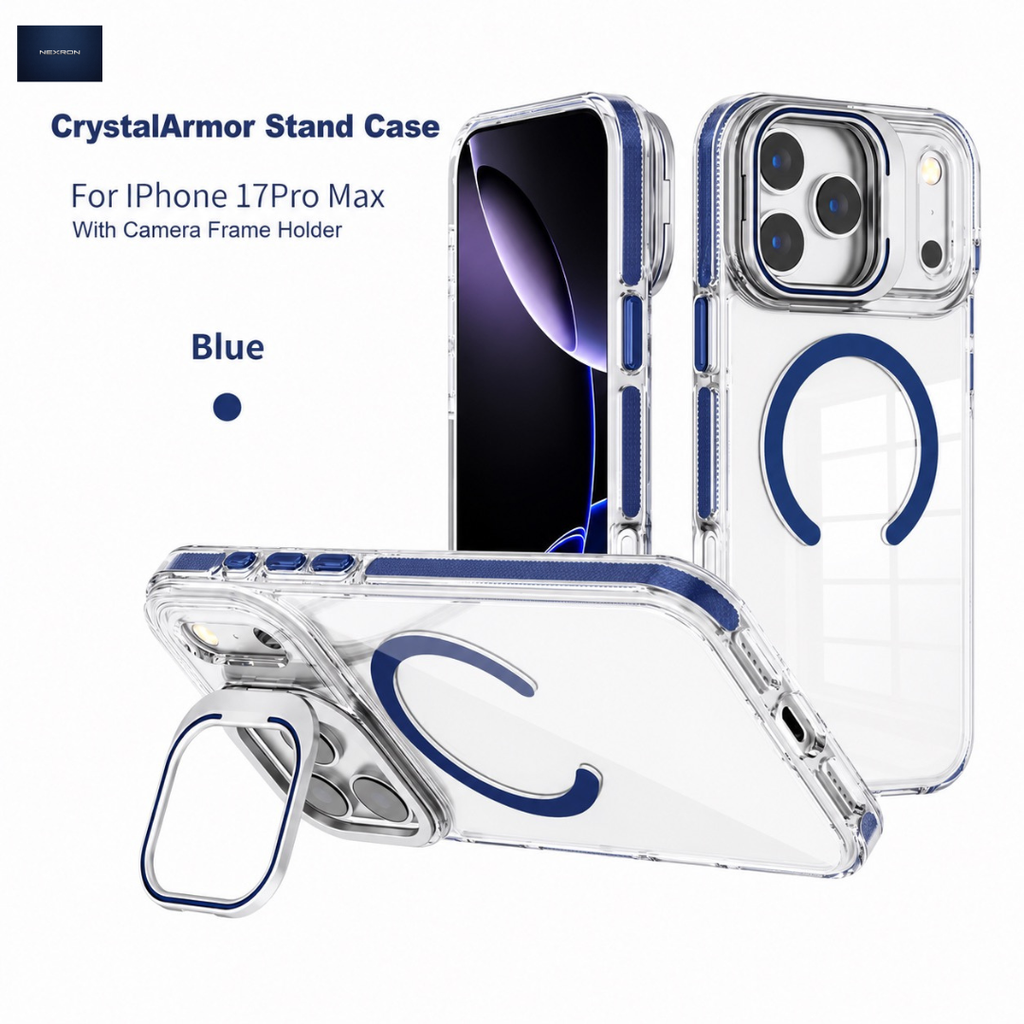 NEXRON CrystalArmor Stand Case for iPhone 17 Pro Max