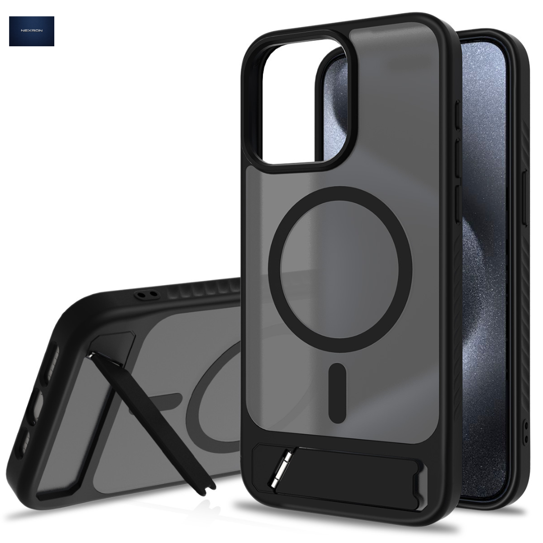 NEXRON StandMag Armor Case for iPhone 15 Pro