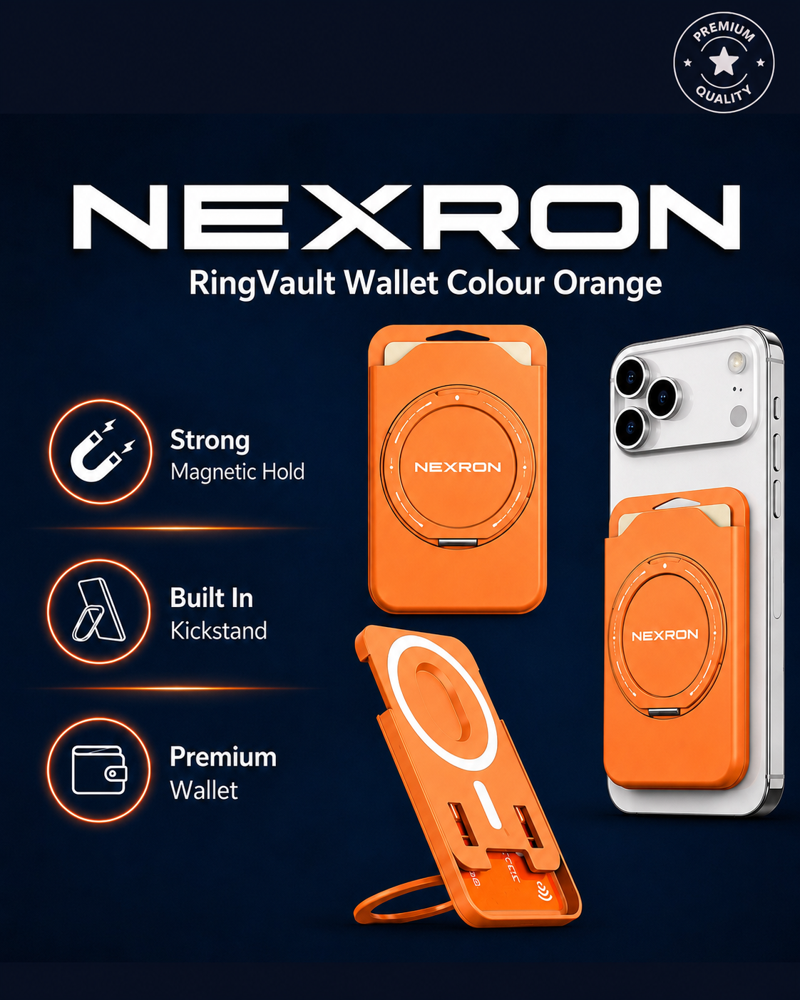 NEXRON RingVault MagSafe Wallet