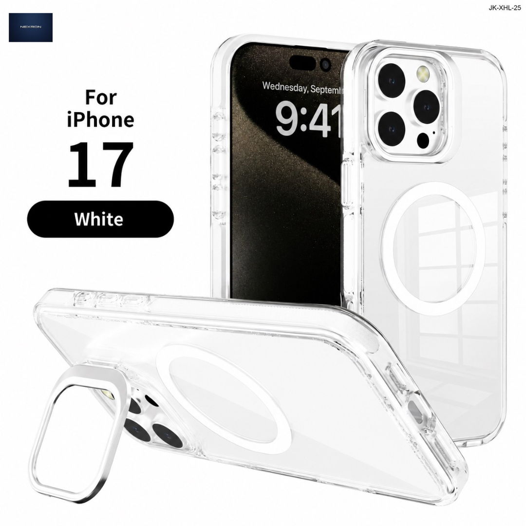 NEXRON CrystalArmor Stand Case for iPhone 17