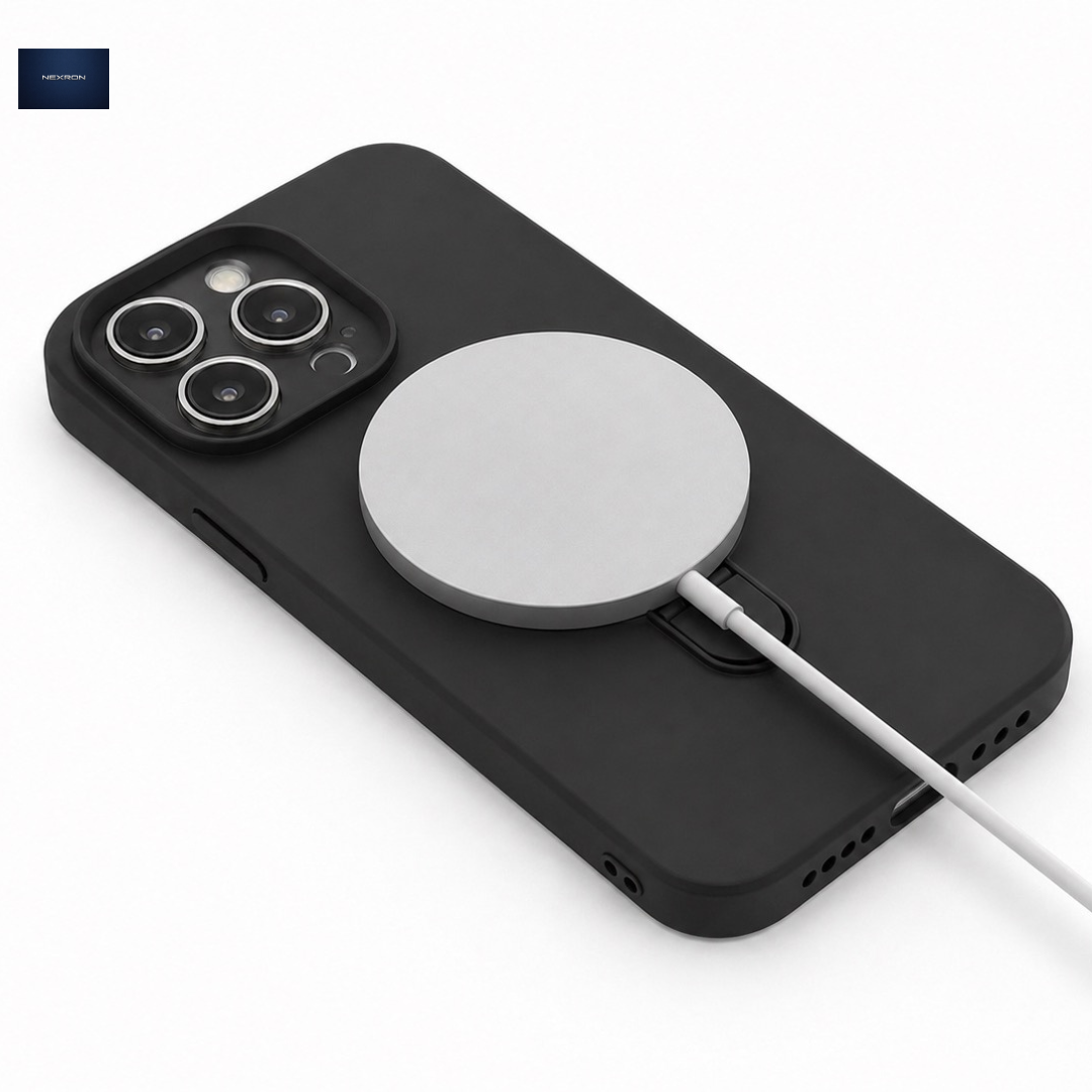 NEXRON RingStand Silicone Case for iPhone 16 Pro
