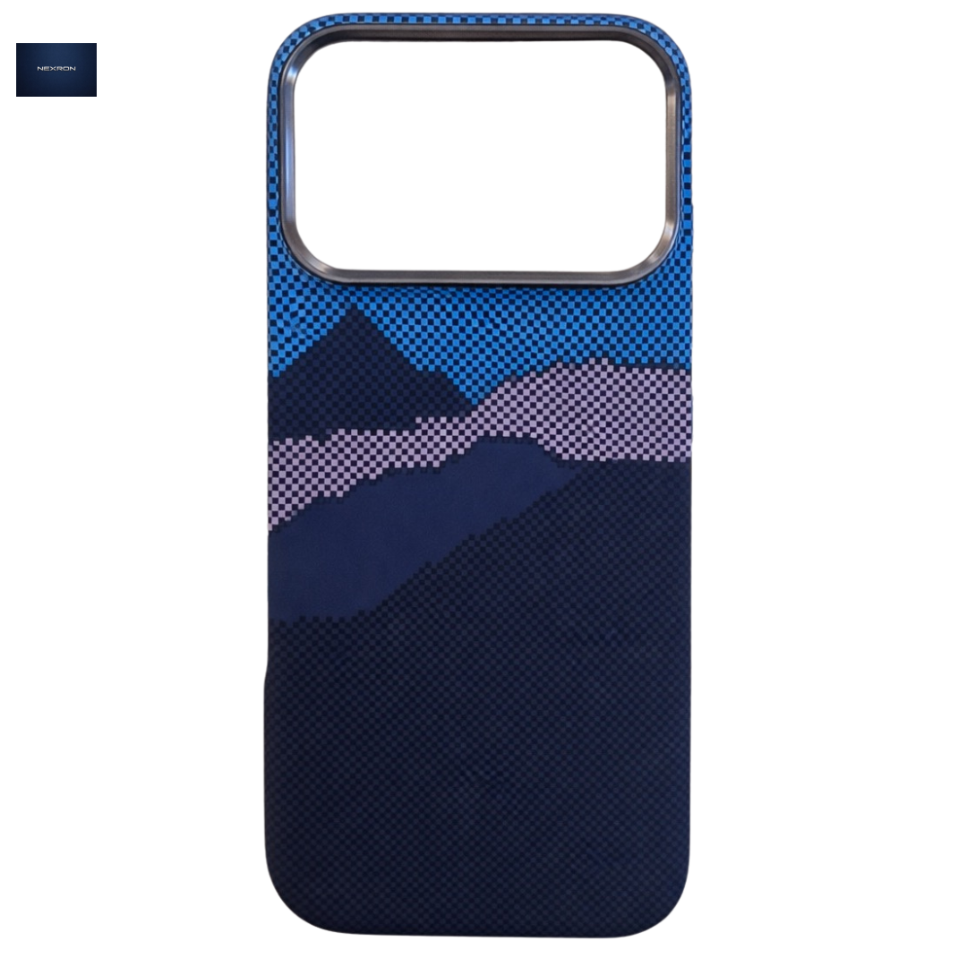 NEXRON Mountains MagSafe Grip Case iPhone 17 Pro Blue