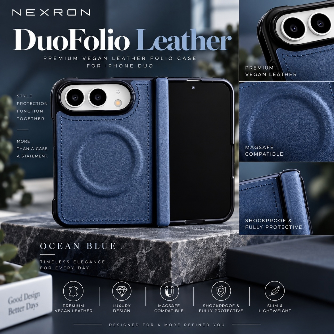 NEXRON DuoFolio Leather for iPhone Duo