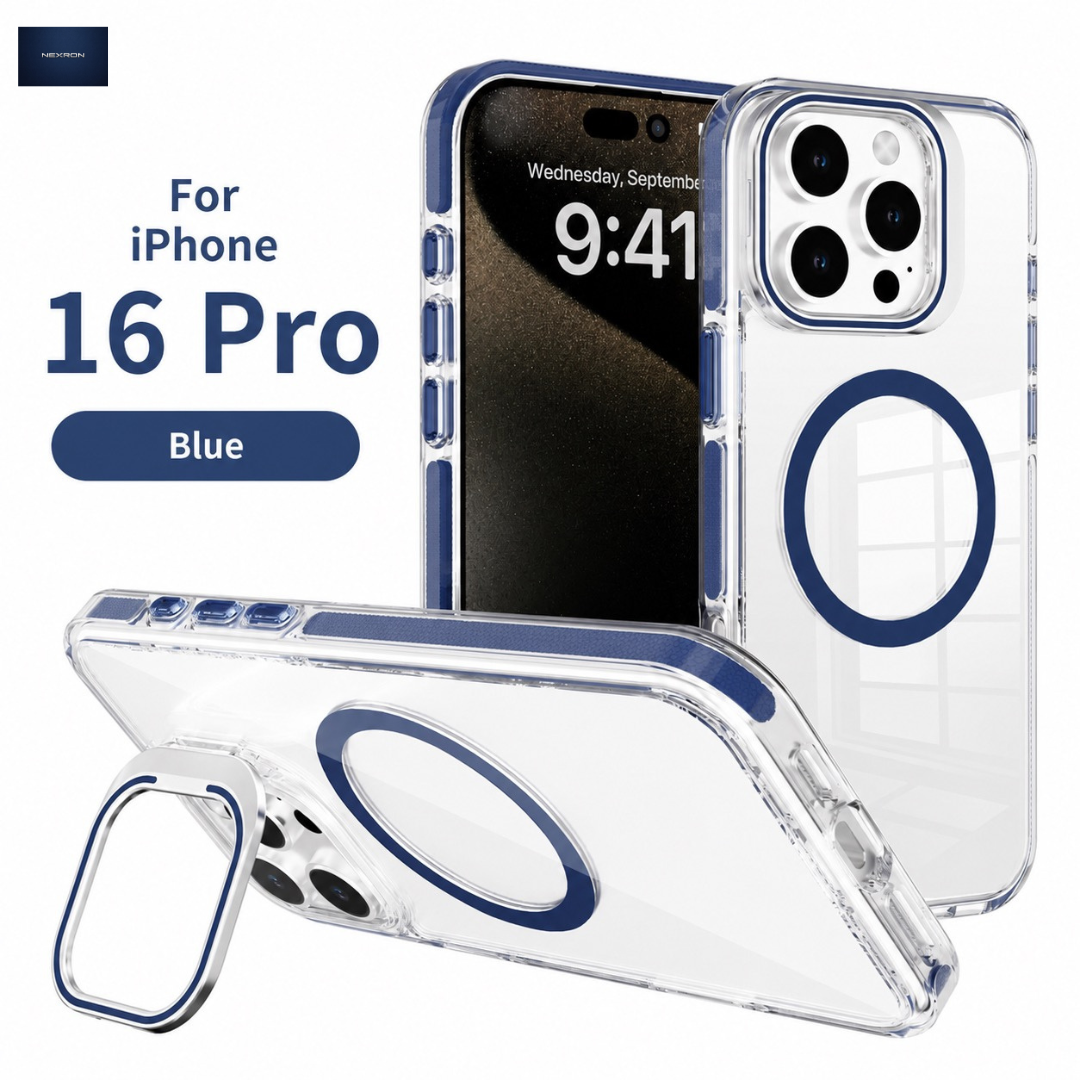NEXRON CrystalArmor Stand Case for iPhone 16 Pro