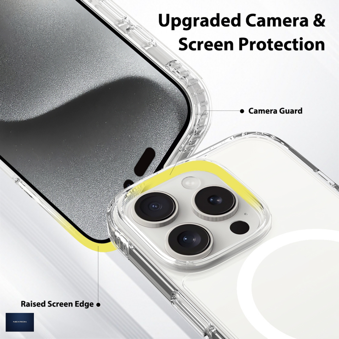 NEXRON Crystal Clear Anti-Yellow Case for iPhone 16 Pro Max