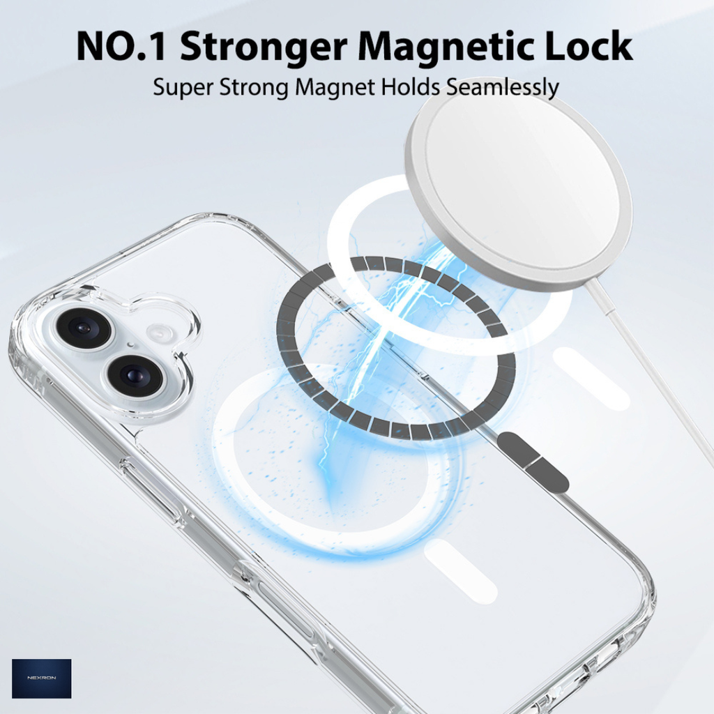 NEXRON Crystal Clear Anti-Yellow Case for iPhone 16