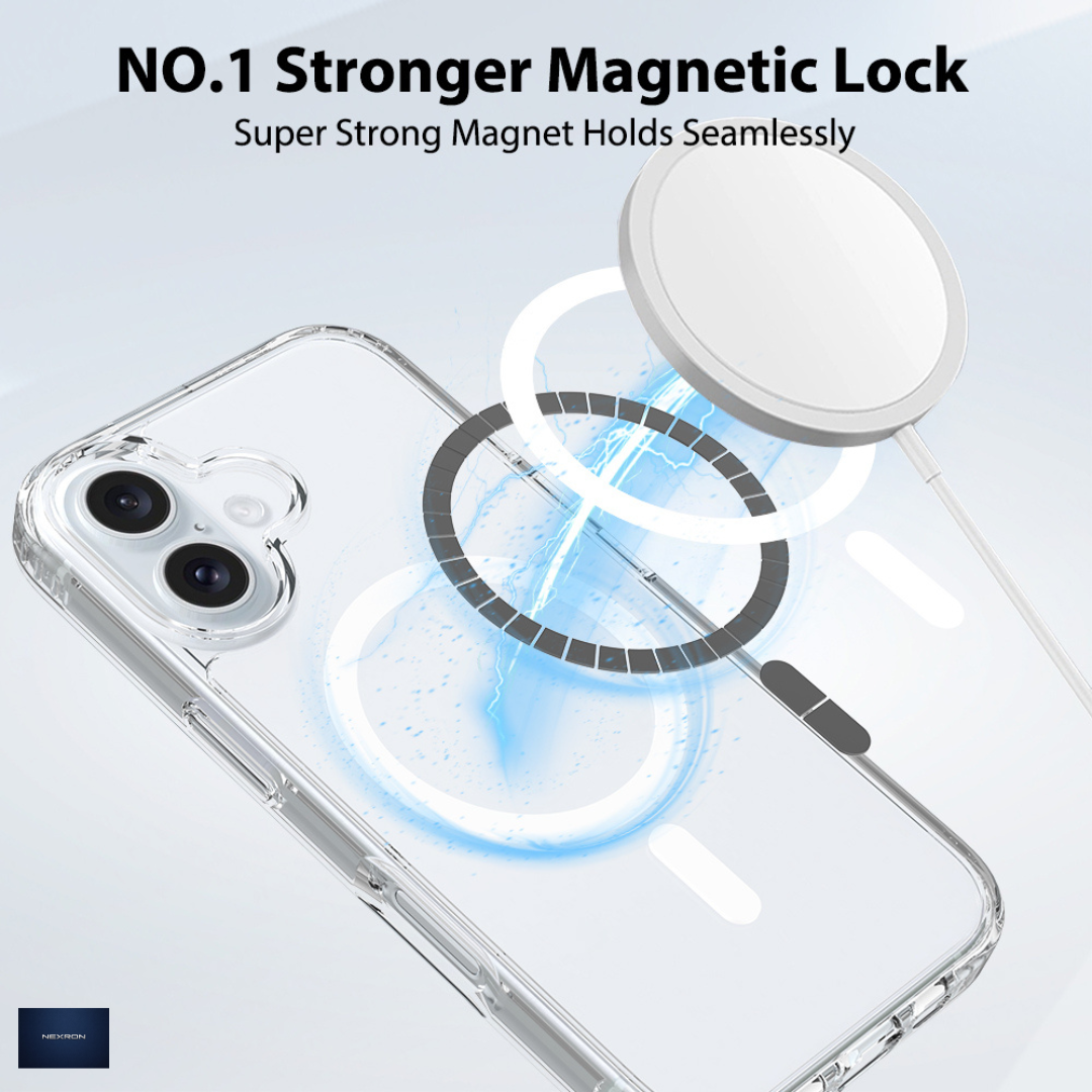 NEXRON Crystal Clear Anti-Yellow Case for iPhone 16