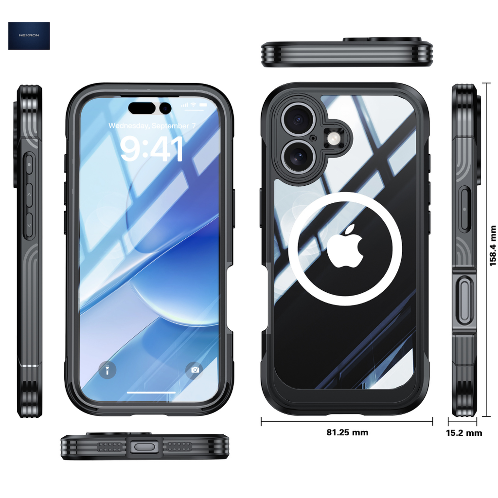 NEXRON 360 UltraGuard Case with Built-In Screen Protector for iPhone 17