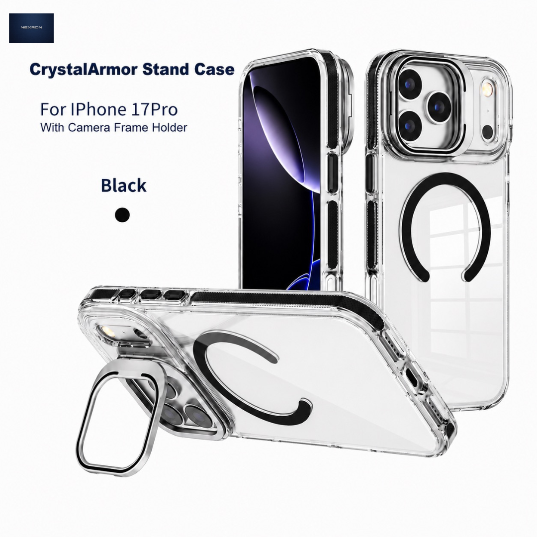 NEXRON CrystalArmor Stand Case for iPhone 17 Pro