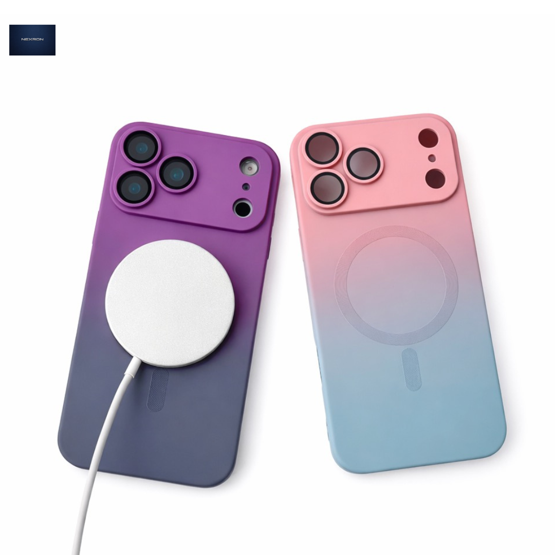 NEXRON DualTone(Pink+Blue) MagSafe Lens Case for iPhone 17 Pro