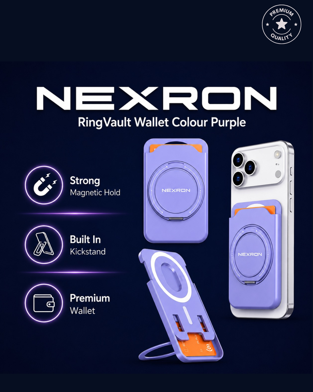 NEXRON RingVault MagSafe Wallet
