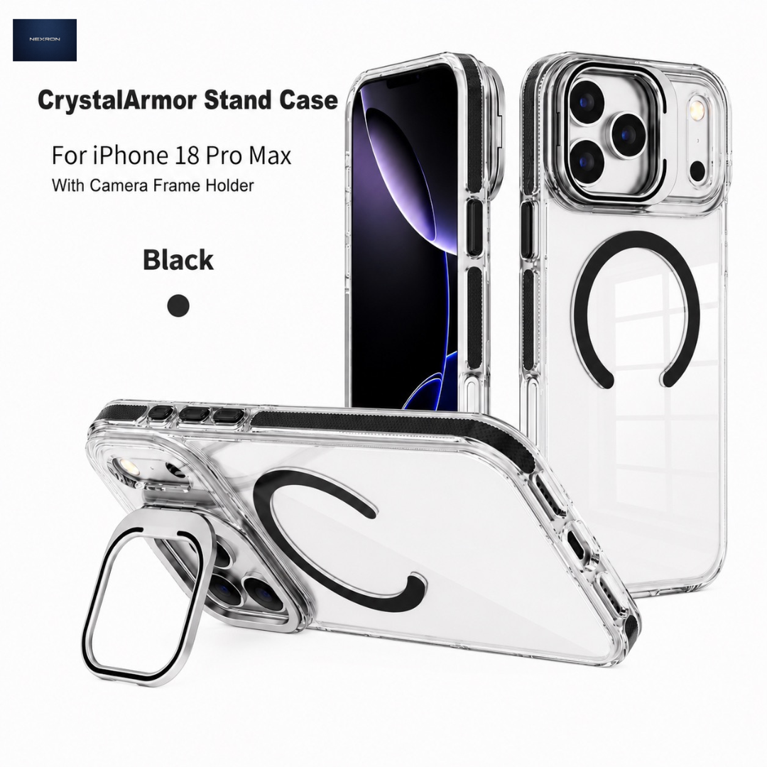 NEXRON CrystalArmor Stand Case for iPhone 18 Pro Max