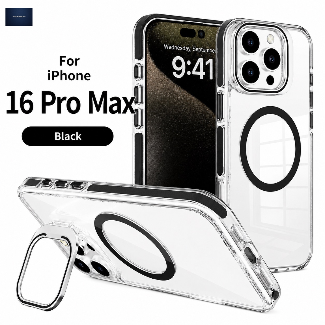 NEXRON CrystalArmor Stand Case for iPhone 16 Pro Max