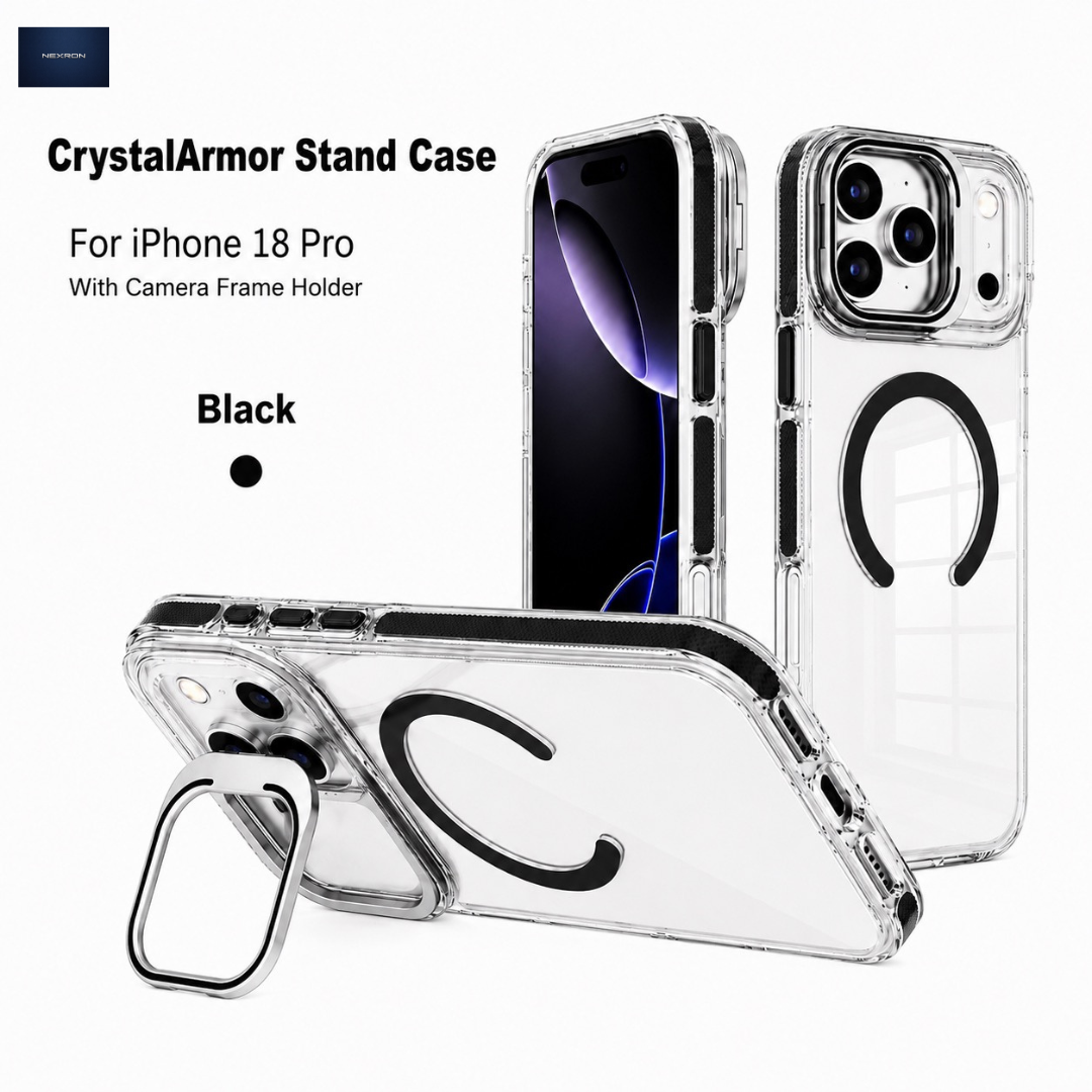 NEXRON CrystalArmor Stand Case for iPhone 18 Pro